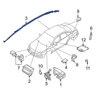 New OEM Left Curtain Air Bag Fits, 2008-2009 Ford Taurus - Part # 8G1Z54042D95A