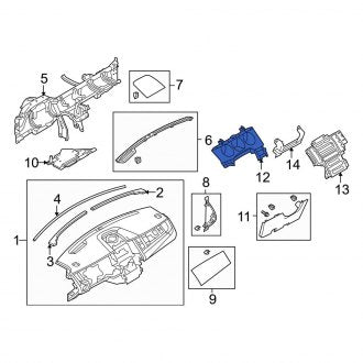New OEM Instrument Cluster Bezel Fits, 2010-2012 Ford Taurus - Part # AG1Z54044D70AA