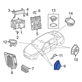 New OEM Front Inner Speaker Fits, 2011-2019 Ford Taurus - Part # BG1Z18808A
