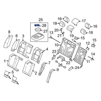 New OEM Rear Console Mat Fits, 2010-2012 Ford Fusion - Part # 6E5Z54047A74AAA