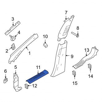 New OEM Rear Right Door Sill Plate Fits, 2010-2012 Ford Taurus - Part # AG1Z5413228AA