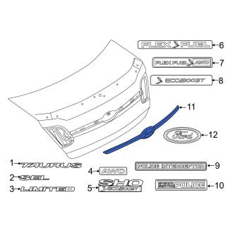 New OEM Rear Deck Lid Finish Panel Fits, 2010-2012 Ford Taurus - Part # AG1Z54402A30CE