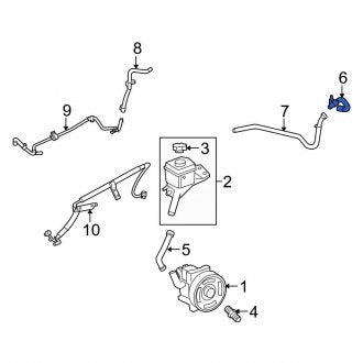 New OEM Front Lower Power Steering Line Fits, 2006-2009 Ford Fusion - Part # 6E5Z3A713BC