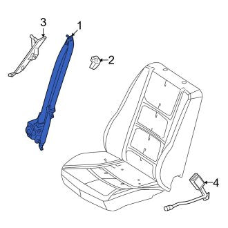 New OEM Front Right Seat Belt Lap and Shoulder Belt Fits, 2006-2007 Ford Fusion - Part # 6E5Z54611B08AC