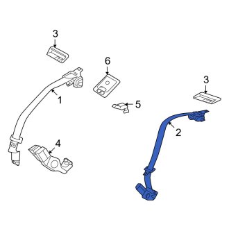 New OEM Center Seat Belt Lap and Shoulder Belt Fits, 2006-2012 Ford Fusion - Part # 9E5Z54611B66AC