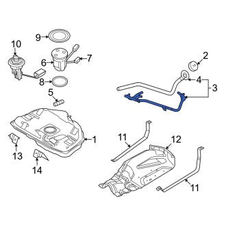 New OEM Fuel Filler Neck Fits, 2007-2009 Ford Fusion - Part # 8E5Z9034A