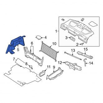 New OEM Rear Left Trunk Trim Panel Fits, 2006-2009 Ford Fusion - Part # 8E5Z5445423AA