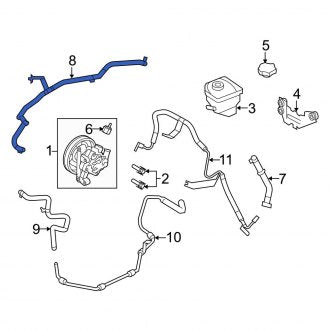 New OEM Power Steering Return Hose Fits, 2010-2012 Ford Fusion - Part # AH6Z3A713G
