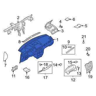 New OEM Dashboard Panel Fits, 2010-2012 Ford Fusion - Part # AE5Z5404320AE