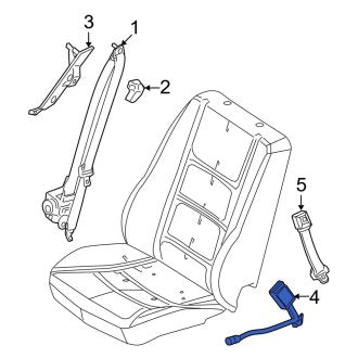 New OEM Front Right Seat Belt Receptacle Fits, 2012 Ford Fusion - Part # CE5Z5461202BB