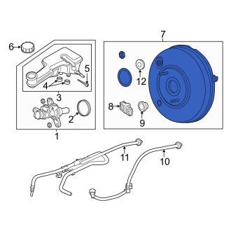 New OEM Power Brake Booster Fits, 2013 Ford Fusion - Part # DG9Z2005K