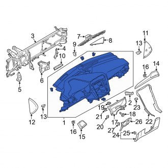 New OEM Dashboard Panel Fits, 2013-2016 Ford Fusion - Part # DS7Z5404320DB