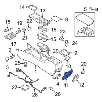 New OEM Console Trim Panel Fits, 2010-2012 Ford Fusion - Part # AE5Z54045E24EB