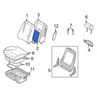 New OEM Front Right Upper Seat Heater Pad Fits, 2009-2010 Ford Fusion - Part # 9E5Z14D696A