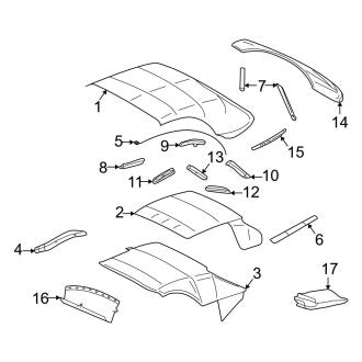 New OEM Left Convertible Top Cable Fits, 2002-2005 Ford Thunderbird - Part # 1W6Z7652807AA