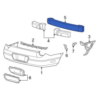 New OEM Rear Bumper Impact Bar Fits, 2002-2005 Ford Thunderbird - Part # 6W4Z17906A