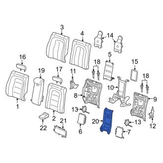 New OEM Rear Center Seat Back Panel Fits, 2017-2020 Lincoln Continental - Part # GD9Z5445443AB
