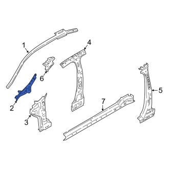 New OEM Left Inner Body A-Pillar Fits, 2017-2020 Lincoln Continental - Part # GD9Z5402509A
