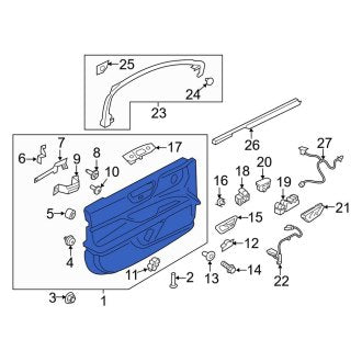 New OEM Rear Right Inner Door Interior Trim Panel Fits, 2017-2020 Lincoln Continental - Part # GD9Z5427406CQ