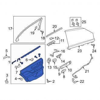 New OEM Front Left Inner Door Interior Trim Panel Fits, 2017-2020 Lincoln Continental - Part # GD9Z5423943DR