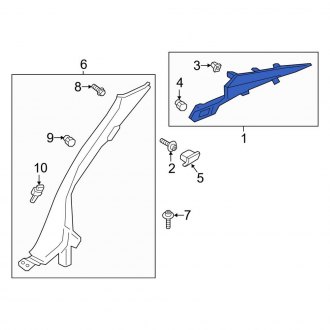 New OEM Rear Right Upper Interior Quarter Panel Trim Panel Fits, 2017-2020 Lincoln Continental - Part # GD9Z5452018BD