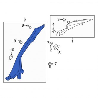 New OEM Rear Right Lower Interior Quarter Panel Trim Panel Fits, 2017-2020 Lincoln Continental - Part # GD9Z5431012BE