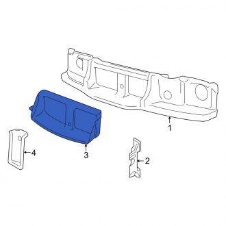 New OEM Front Radiator Support Air Duct Fits, 2005-2011 Lincoln Town Car - Part # 5W1Z8C299AA