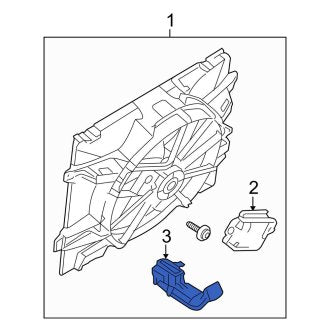 New OEM Engine Cooling Fan Motor Bracket Fits, 2006-2011 Lincoln Town Car - Part # 6W1Z8N195AA
