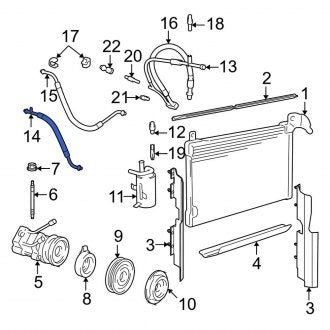 New OEM A/C Refrigerant Liquid Hose Fits, 2006-2011 Lincoln Town Car - Part # 6W1Z19835AA