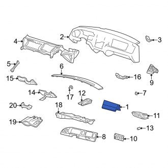 New OEM Upper Instrument Panel Air Bag Fits, 2005 Lincoln Town Car - Part # 5W1Z54044A74AAB
