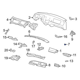 New OEM Dashboard Air Vent Trim Fits, 2006-2011 Lincoln Town Car - Part # 6W1Z54044E82AA