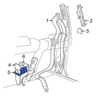 New OEM Front Center Right Seat Belt Fits, 2009-2011 Lincoln Town Car - Part # 8W1Z54611B76AC