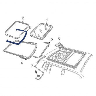 New OEM Sunroof Cover Fits, 2006-2011 Lincoln Town Car - Part # 6W1Z54519A02AB