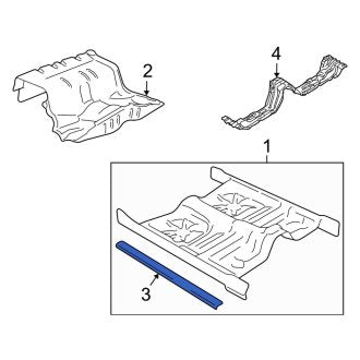 New OEM Left Floor Side Rail Fits, 2005-2011 Lincoln Town Car - Part # 5W1Z5410117A