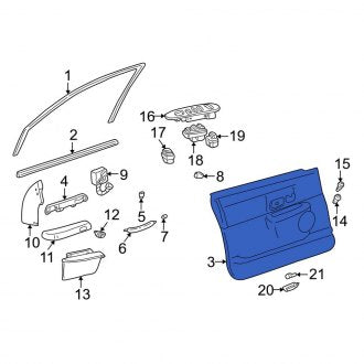 New OEM Rear Left Inner Door Interior Trim Panel Fits, 2010-2011 Lincoln Town Car - Part # AW1Z5427407AF
