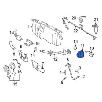 New OEM Rear Fuel Filler Housing Fits, 2003-2011 Lincoln Town Car - Part # 6W1Z5427936A