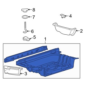 New OEM Rear Floor Pan Fits, 2003-2011 Lincoln Town Car - Part # 3W1Z5411215AA