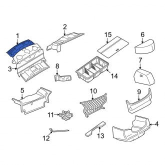 New OEM Rear Package Tray Trim Fits, 2006-2007 Lincoln Town Car - Part # 5W1Z5446668AAF