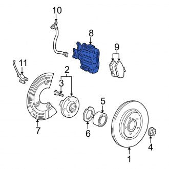 New OEM Rear Left Disc Brake Caliper Fits, 2000 Lincoln LS - Part # XW4Z2553AB