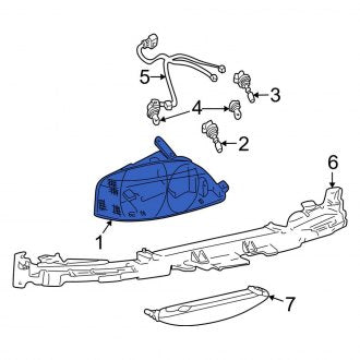 New OEM Front Left Headlight Fits, 2003-2006 Lincoln LS - Part # 6W4Z13008AB