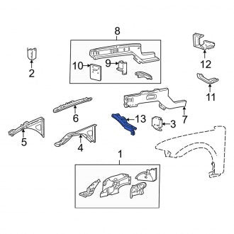 New OEM Front Left Fender Splash Shield Fits, 2000-2002 Lincoln LS - Part # XW4Z16103BA