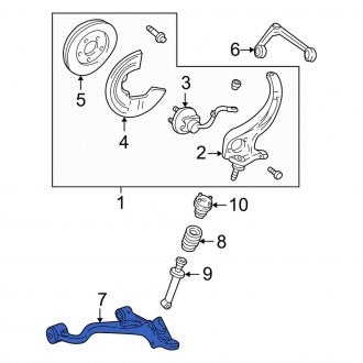 New OEM Front Left Lower Suspension Control Arm Fits, 2000-2001 Lincoln LS - Part # XW4Z3079AA