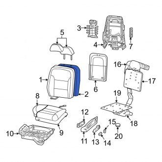 New OEM Front Left Seat Back Cushion Fits, 2002 Lincoln LS - Part # YW4Z5464811AA