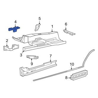 New OEM Floor Pan Bracket Fits, 2000-2006 Lincoln LS - Part # XW4Z5404588AA