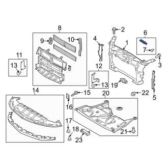 New OEM Front Radiator Support Access Cover Fits, 2013-2016 Lincoln MKS - Part # AA5Z19892A