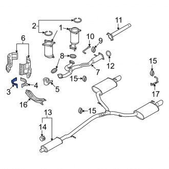 New OEM Left Catalytic Converter Bracket Fits, 2009 Lincoln MKS - Part # 8G1Z5K222A