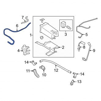 New OEM Evaporative Emissions System Lines Fits, 2009 Lincoln MKS - Part # 8A5Z9S321A