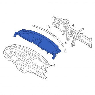 New OEM Instrument Panel Pad Fits, 2010-2012 Lincoln MKS - Part # AA5Z54044F58BD
