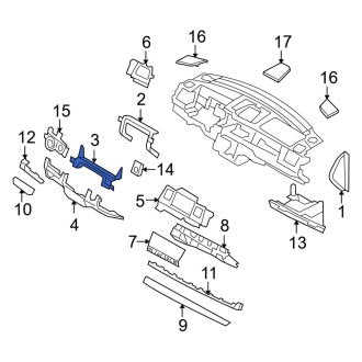 New OEM Instrument Panel Cover Fits, 2009-2012 Lincoln MKS - Part # 8A5Z19K357AE
