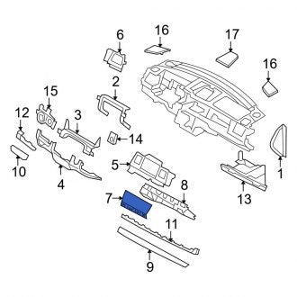 New OEM Instrument Panel Cover Fits, 2009-2012 Lincoln MKS - Part # 8A5Z54046A62AC